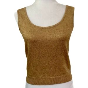 St. John Basics Santana Knit Tank Gold Size P